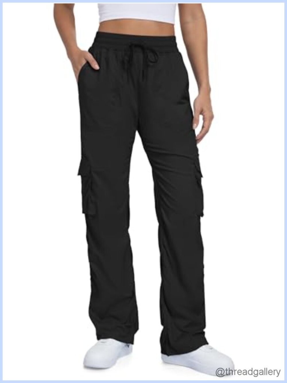 Women's Lightweight Cargo Dance Studio Pants Ruching Jogger Workout Pants